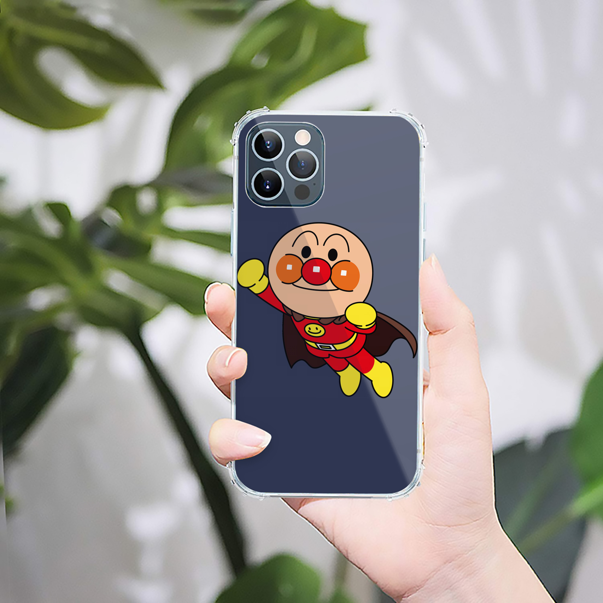 （画像用） アンパンマン Anpanman 【iPhone 12シリーズ対応】透明スマホケース（クリアソフトケース）